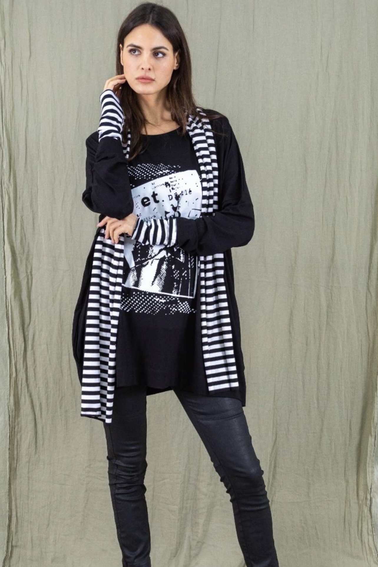 ELLi Oversize-Shirt / Baumwolle Druck