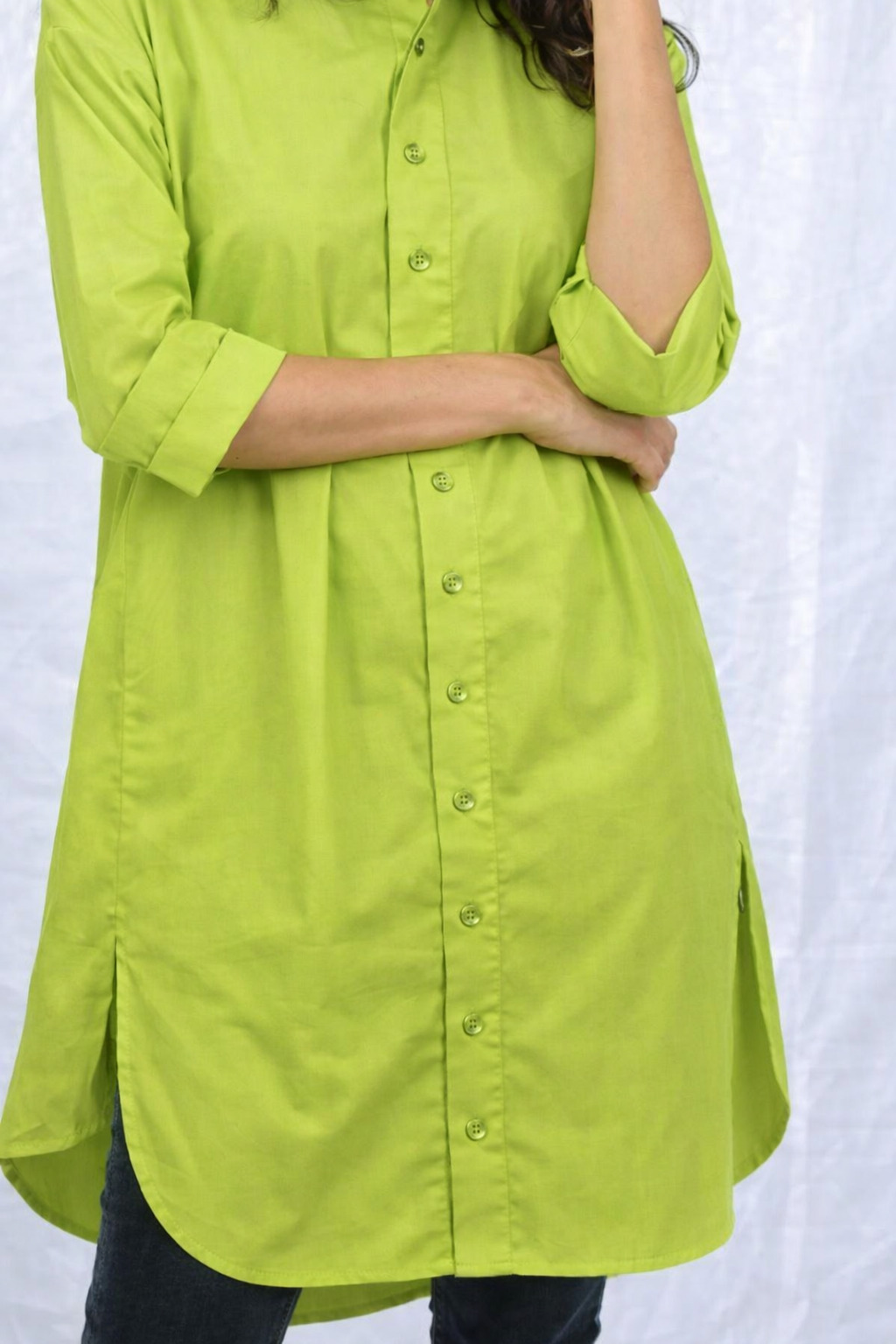 ELLi Hemdblusen-Kleid / Baumwolle-Elasthan / 604-101-261 – Bild 7