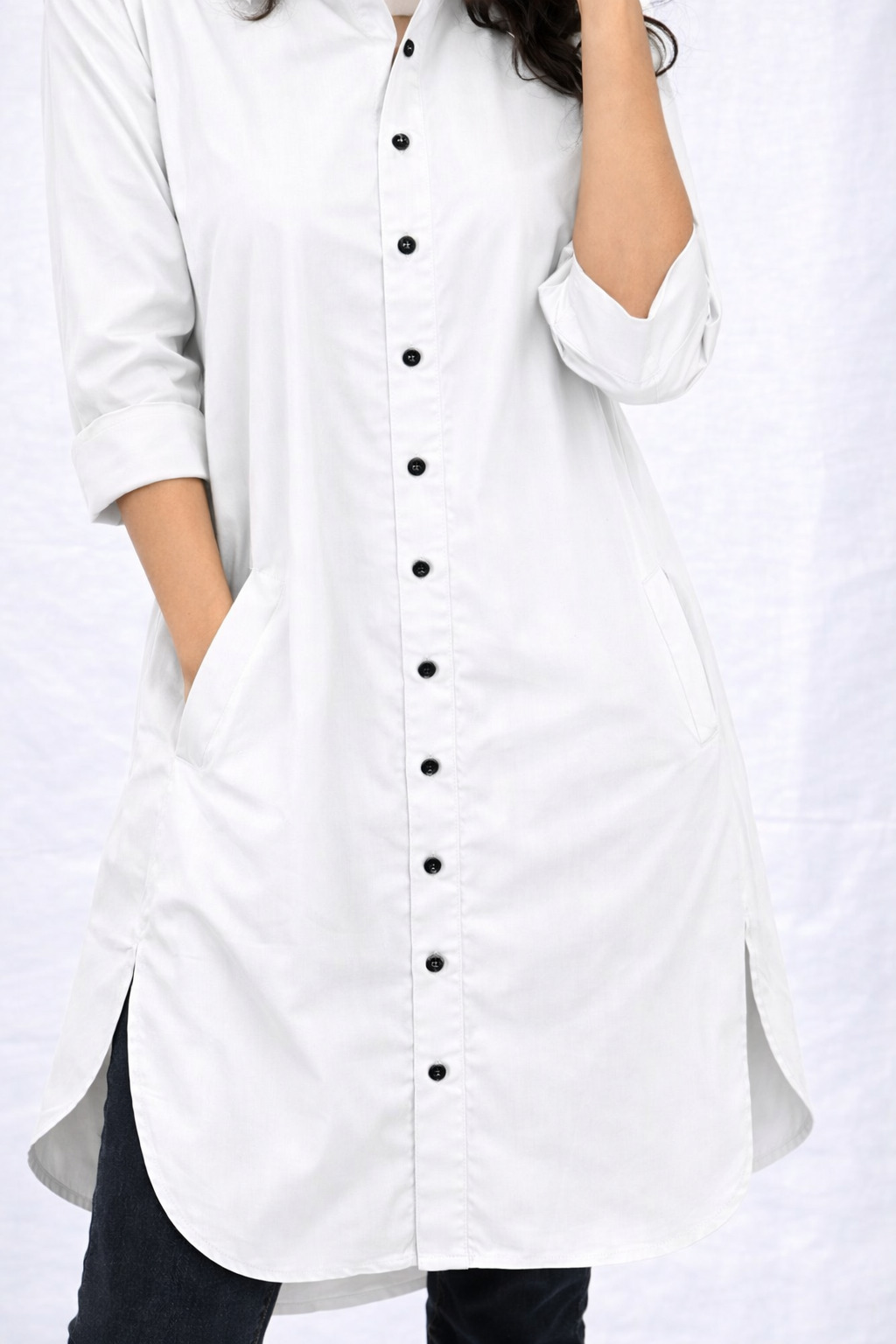 ELLi Hemdblusen-Kleid / Baumwolle-Elasthan / 604-101-261 – Bild 8