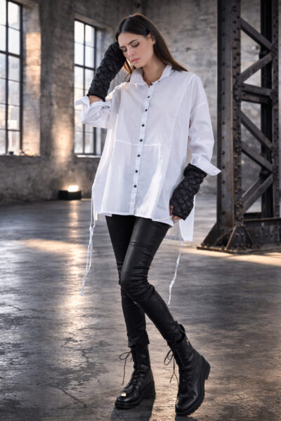 ELLi Bluse mit Tunnelzug / Baumwolle / 2036.11.242