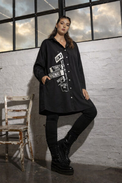 ELLi Bluse mit Druck / Baumwolle / 213.8.11.222