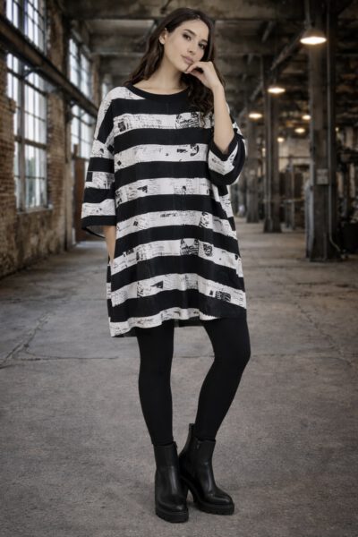 ELLi Oversizeshirt / Streifen / Viskose