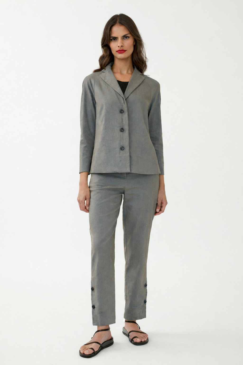 Annette Görtz Jacke Bird / Leinen-Baumwoll-Mischung / 42100 – Bild 9