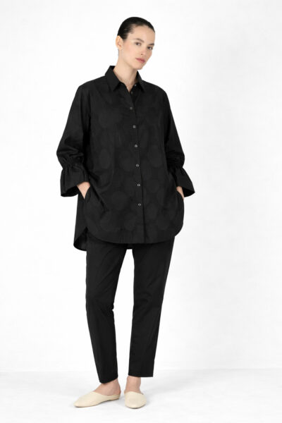 KATHARINA HOVMAN Bluse Big Sleeves / Punkte / Taffeta
