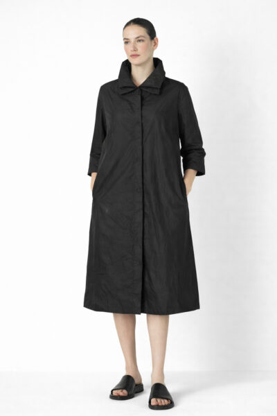 KATHARINA HOVMAN / Oversize Deco Kleid Blätterkragen / Taffeta