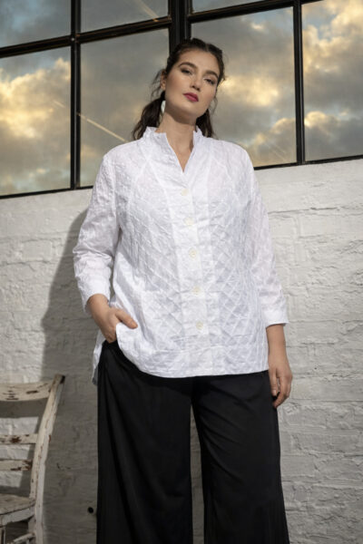 LAGOM Bluse / Baumwoll-Mischung / Struktur