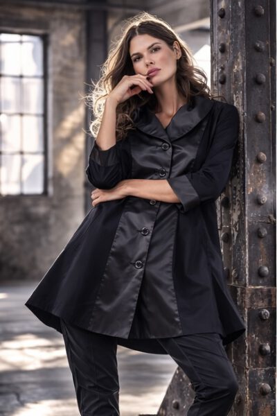 LAGOM Jacke / Technostretch-Taft / Knopfleiste