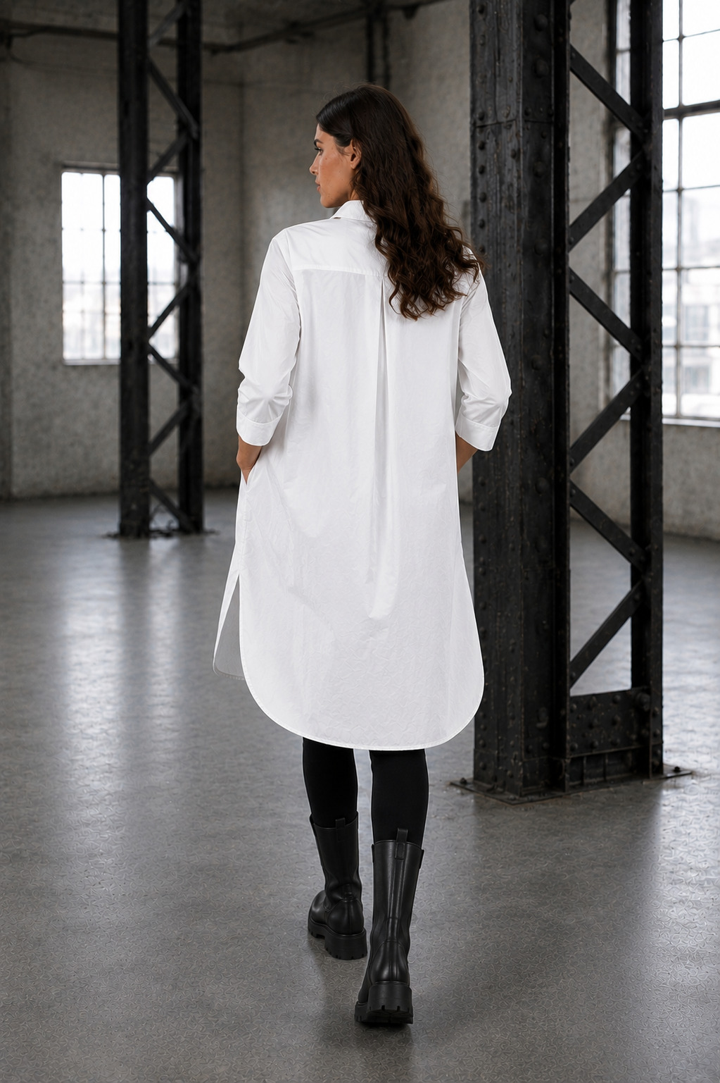 ELLi Hemdblusen-Kleid / Mikrofaser-Taft / 604-12-261 – Bild 9
