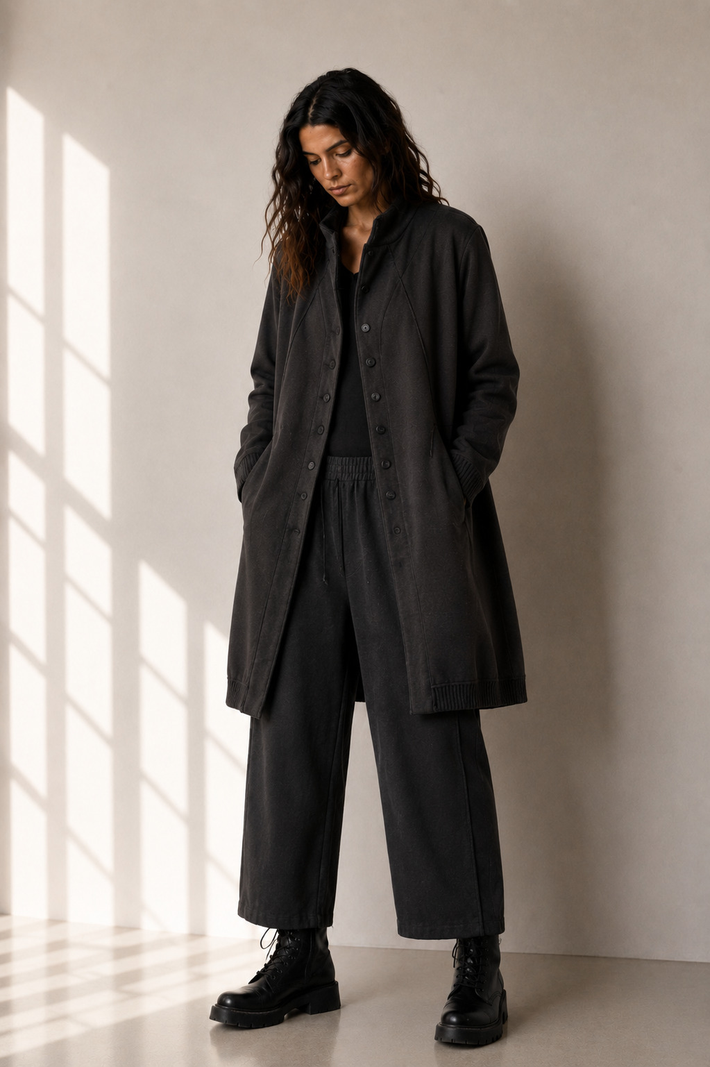 ELLi Longjacke / Baumwoll-Sweat-Material / Fliesfutter 7014-30-262 – Bild 4