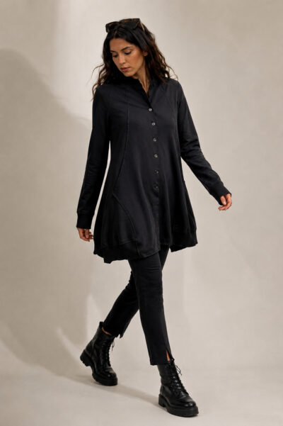 ELLi Longjacke / Baumwoll-Sweat-Material / Fliesfutter 7014-30-262