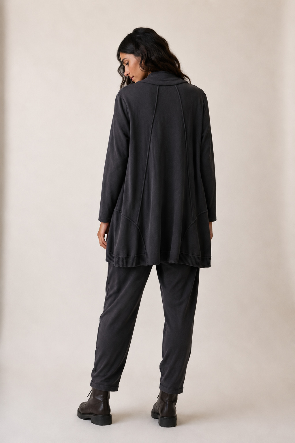 ELLi Longjacke / Baumwoll-Sweat-Material / Fliesfutter 7014-30-262 – Bild 6