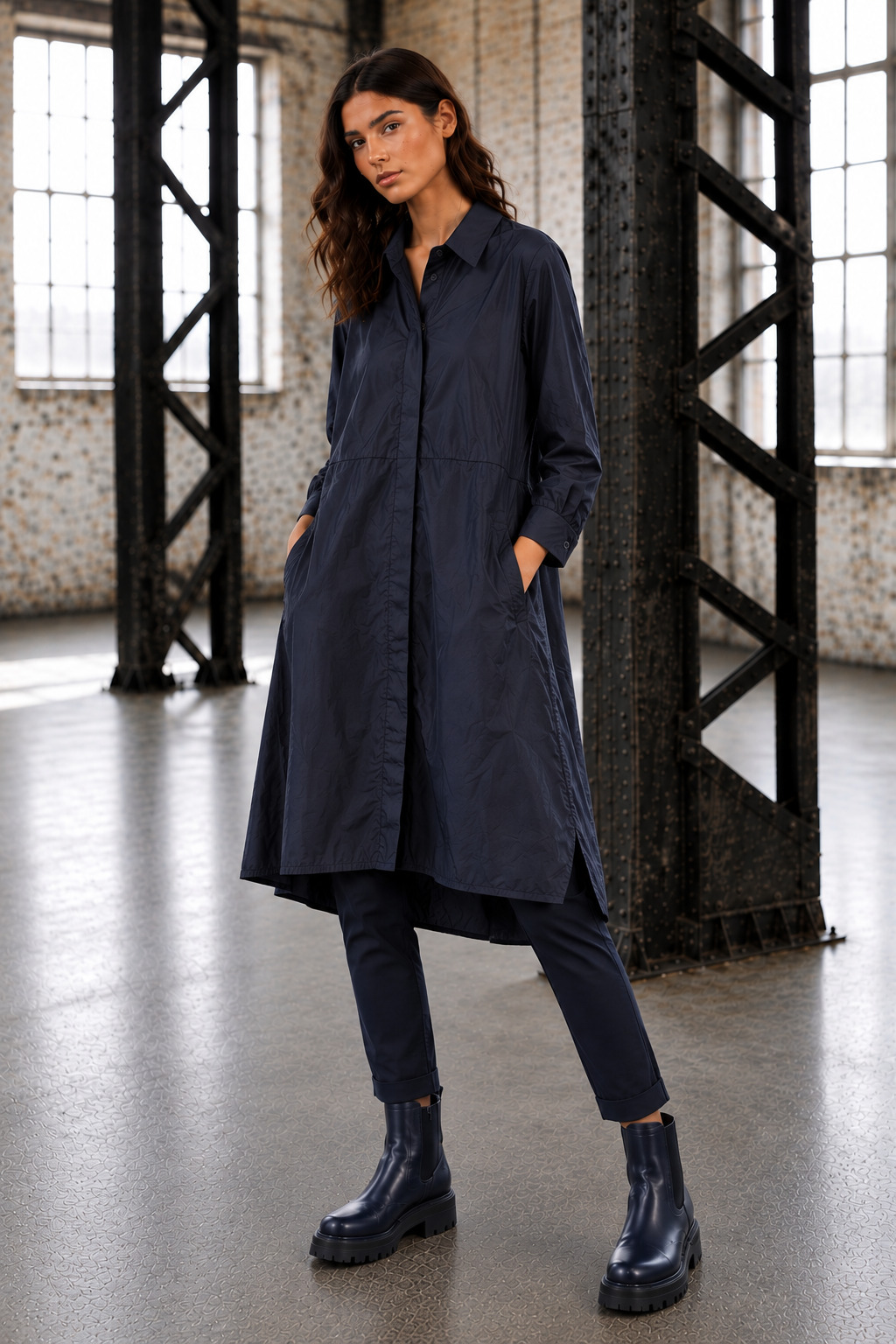 Elli Longbluse/Kleid / Mikrofasertaft / 207.12.262