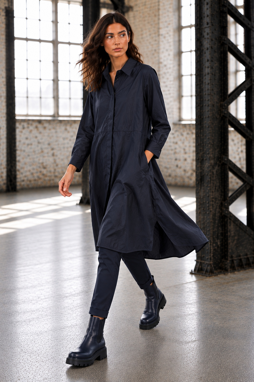 Elli Longbluse/Kleid / Mikrofasertaft / 207.12.262 – Bild 3