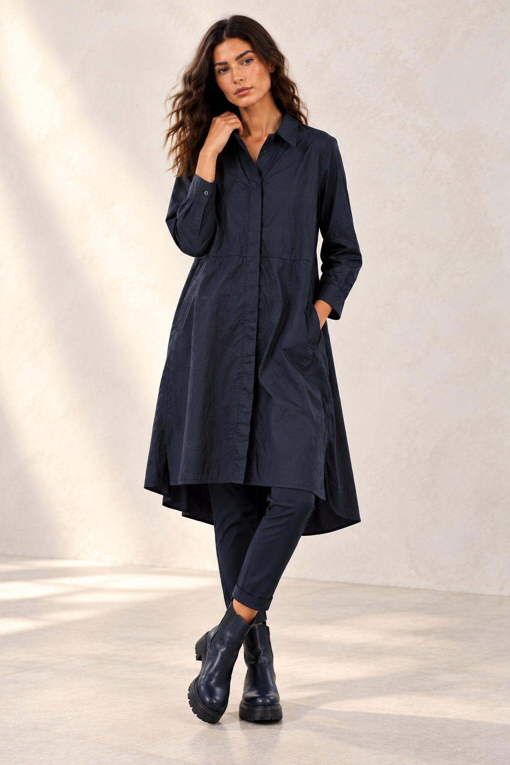 Elli Longbluse/Kleid / Mikrofasertaft / 207.12.262 – Bild 5
